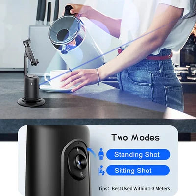 Perfekte Smartphone-Halterung mit 360-Grad-Tracking für dynamische Vlogs, Livestreams & Videoaufnahme.
