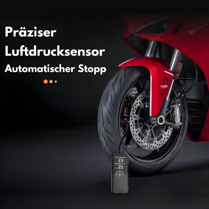 Kompakte elektrische Luftpumpe für Fahrräder & Bälle, mobil & benutzerfreundlich. Perfektes Fahrradzubehör.