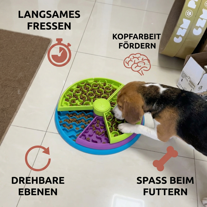 Interaktives Intelligenzspielzeug & Futterstation für Hunde und Katzen, für geistige Auslastung & Gesundheit.