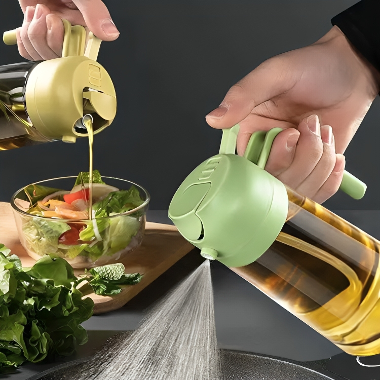 Intelligenter Ölsprüher für gesünderes Kochen, präzise Dosierung von Olivenöl in der Küche.