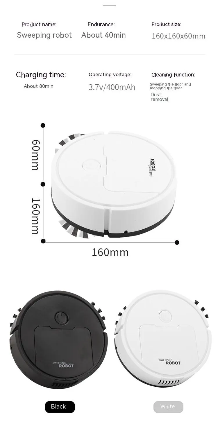 Intelligenter Reinigungsroboter, Mini-Staubsauger für automatische Sauberkeit auf allen Böden.