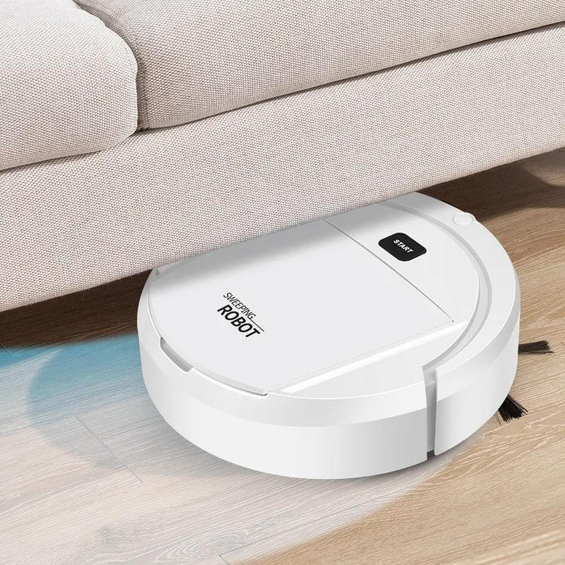 Smart Home Saugroboter, steuerbar per App. Automatischer Bodenreiniger für ein sauberes, intelligentes Zuhause.