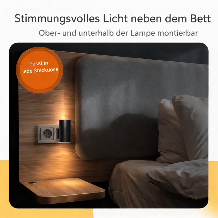Sanftes LED Nachtlicht für Kinderzimmer, mit Sensor und Dimmfunktion, schafft eine sichere und beruhigende Atmosphäre.