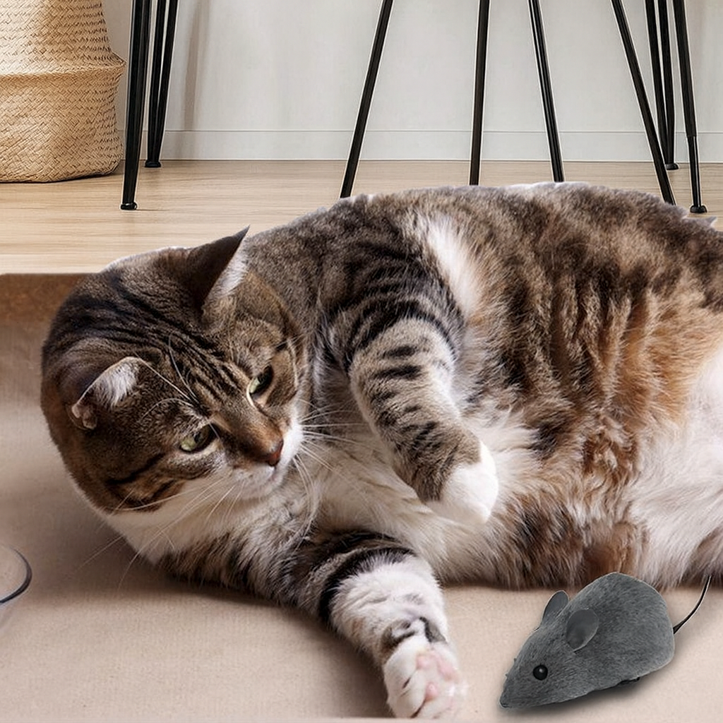 Interaktives Katzenspielzeug & Hundespielzeug: Quietsch-Maus fördert natürlichen Jagdinstinkt.