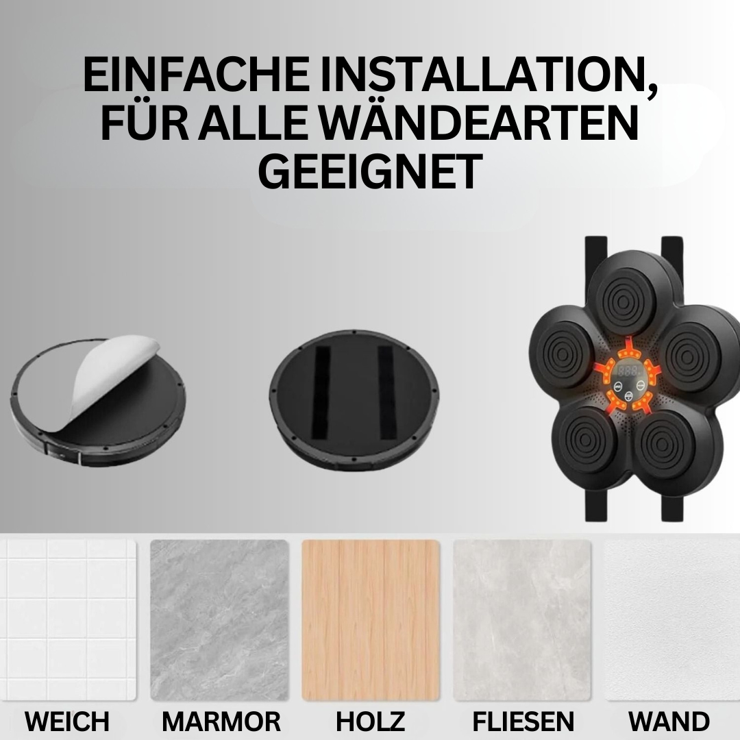 Intelligente Boxmaschine für Wandmontage, ideal für Fitness-Workouts, Reflexe & Familien-Sport.