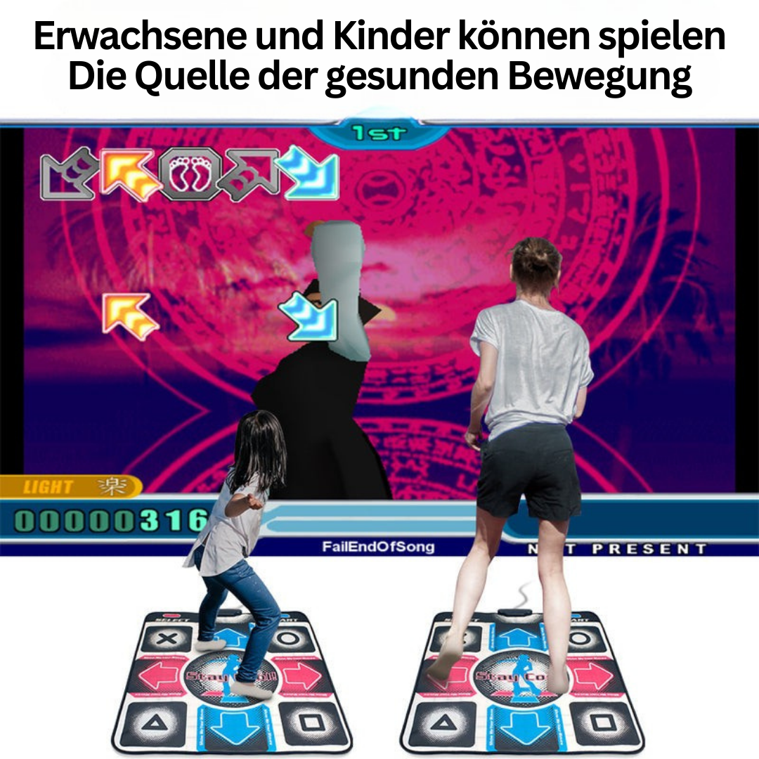 Ideales Geschenk: Interaktive Tanzmatte, bringt Bewegung, Fitness und Familienspaß für Groß & Klein.
