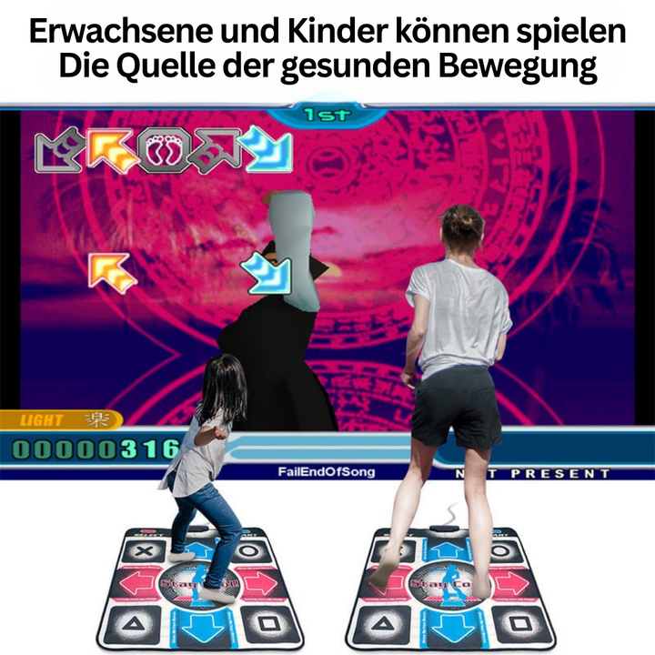 Ideales Geschenk: Interaktive Tanzmatte, bringt Bewegung, Fitness und Familienspaß für Groß & Klein.