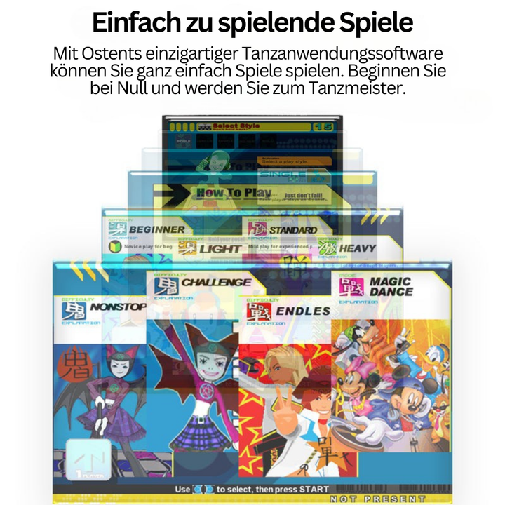 Robuste interaktive Tanzmatte, perfekt für Sportspiel & Entertainment, fördert Bewegung.