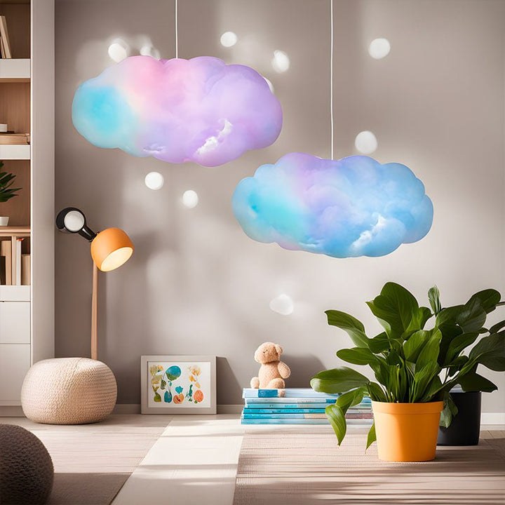 Interaktive Wolken Blitzlampe Nimbuson mit Musik & RGB-Farben, per App steuerbar. Ideales Stimmungslicht fürs Schlafzimmer.