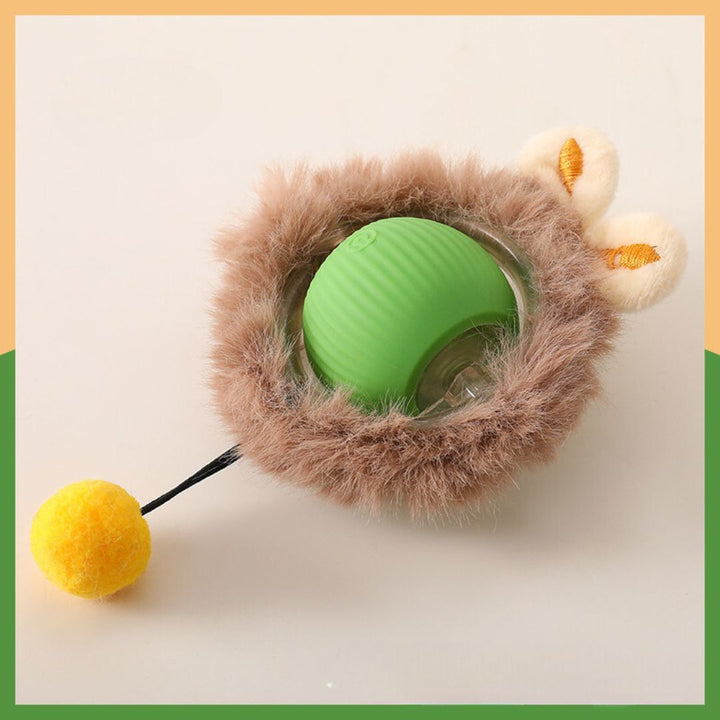 Flauschiger interaktiver Katzen-Spielball, fördert den Jagdinstinkt und langen Spielspaß.
