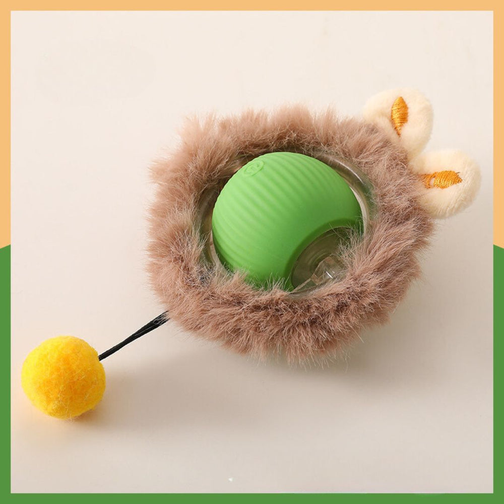 Robuster interaktiver Fellball für Hunde, ideal als Haustierspielzeug zur Beschäftigung und Förderung der Aktivität.
