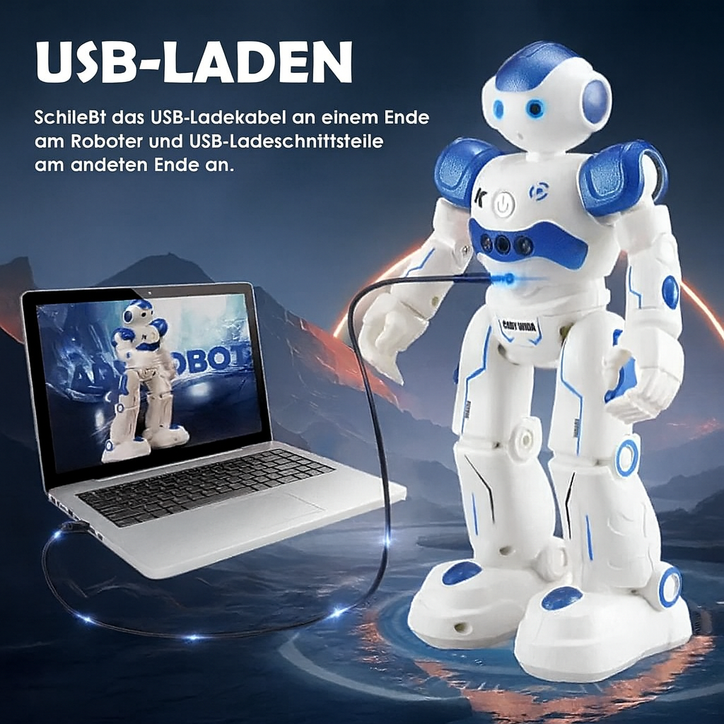Originelle Geschenkidee: Technikspielzeug Roboter fördert spielerisch Logik, Motorik und Kreativität bei Kindern.