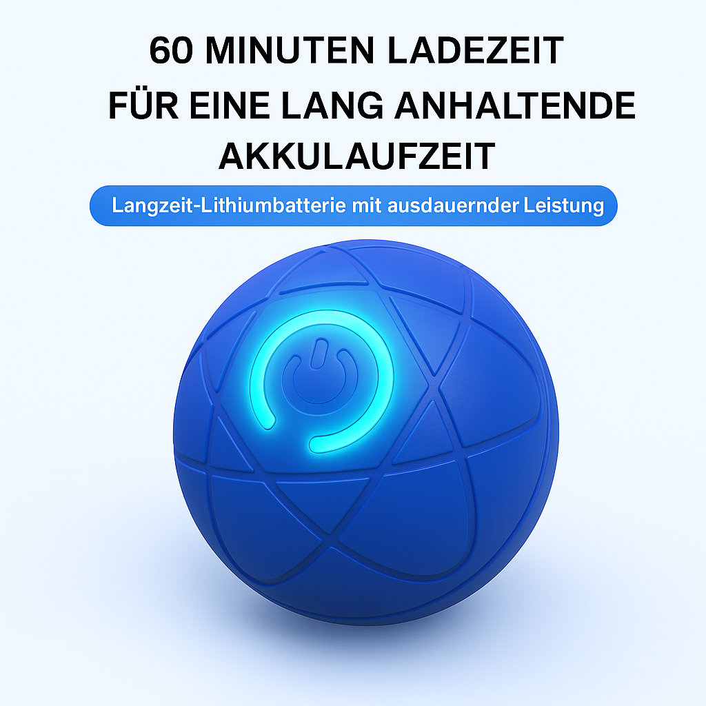 Langlebiger, bissfester PetPlay Ball aus sicheren Materialien. Interaktives Haustierspielzeug für lange Freude.