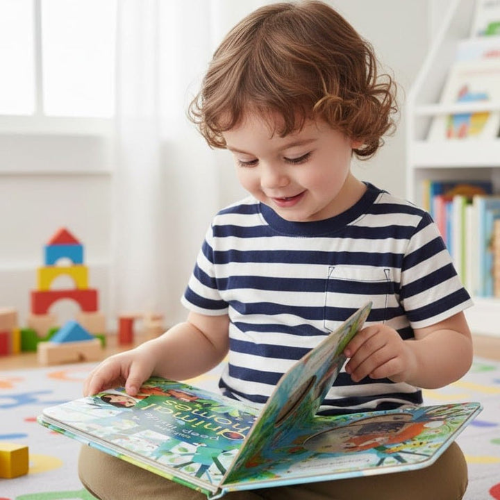 Lernspielzeug: Interaktives 3D-Bilderbuch für Kinder, fördert Neugier, Lesespaß und Kreativität.