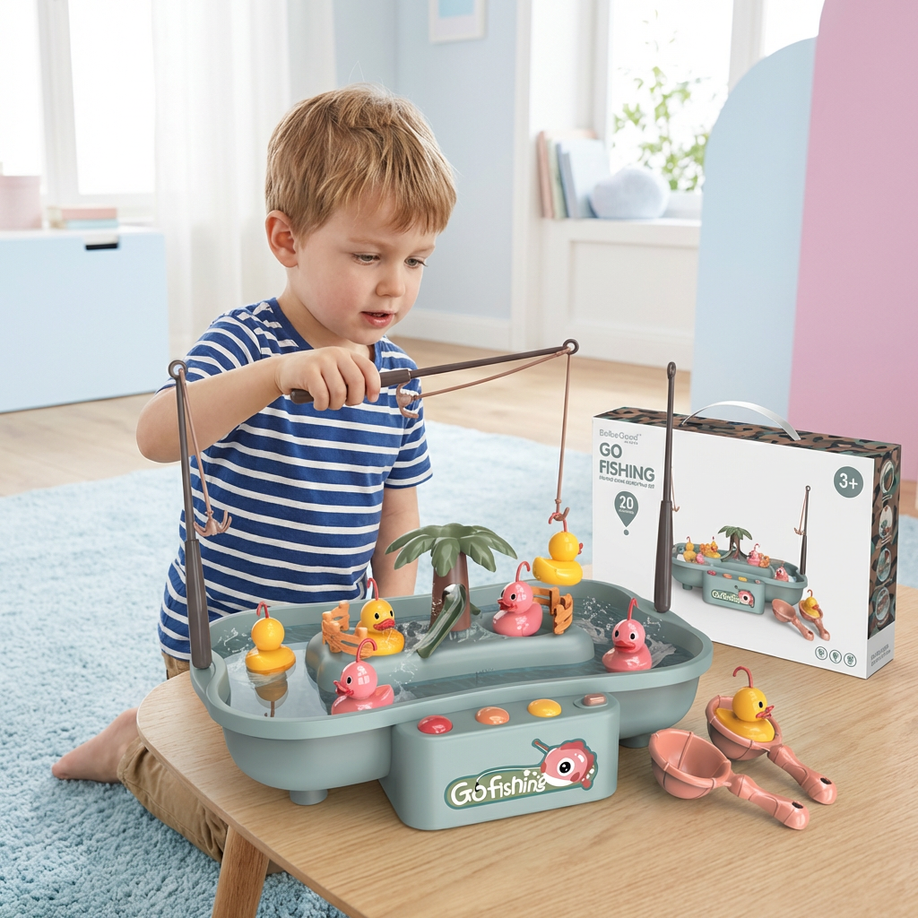 Interaktives Angelspiel für Kinder im Wasser; fördert Motorik & Lernen. Buntes Wasserspielzeug für Outdoor-Spaß.