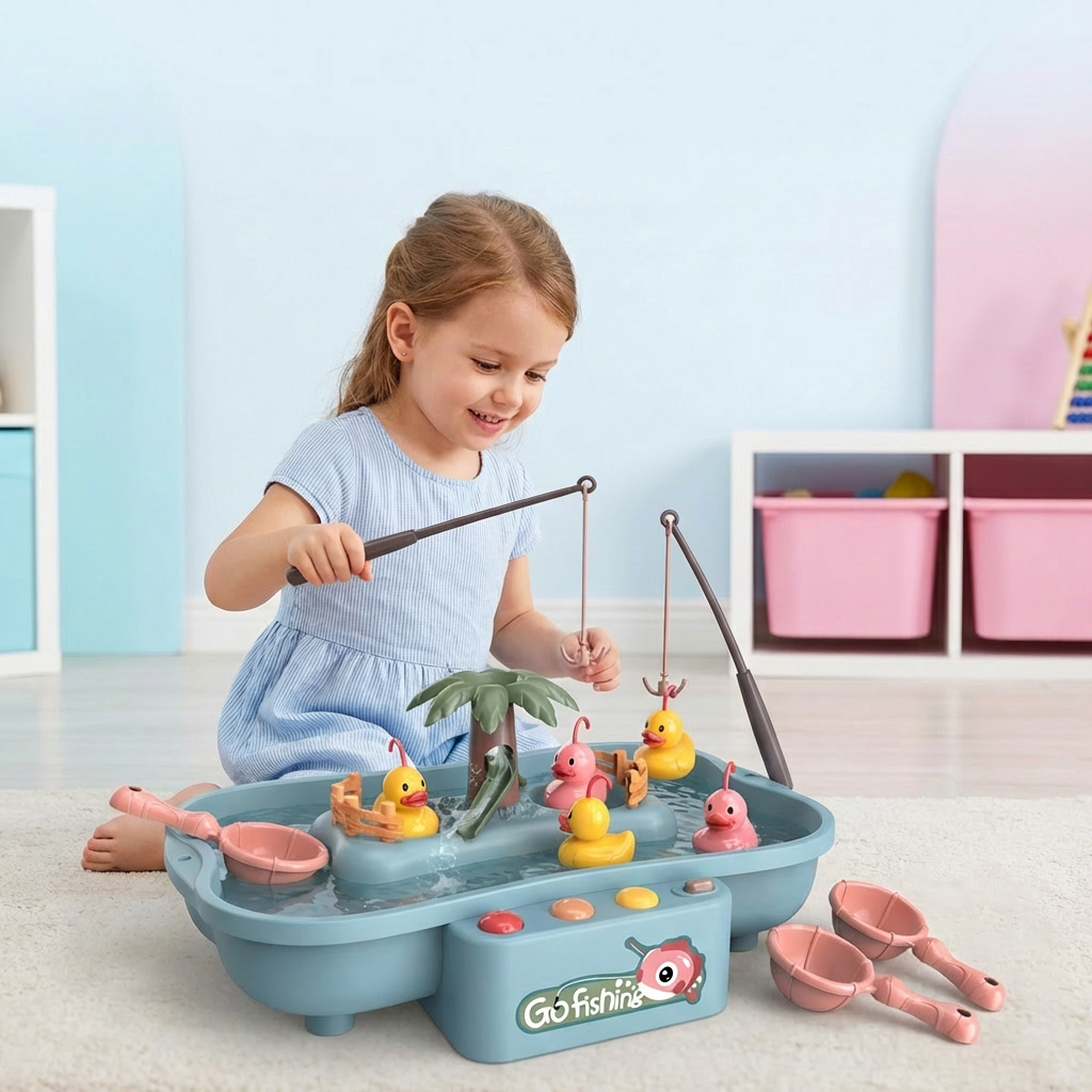 Lernspiel Angelspiel für Kinder: Motoriktraining & Spaß. Pädagogisches Wasserspielzeug für drinnen & draußen.