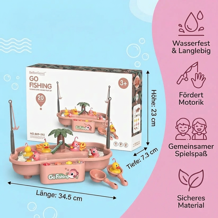 Lustiges Angelspiel für Kinder; tolles Geschenk. Pädagogisches Wasserspielzeug fördert Motorik & Konzentration.