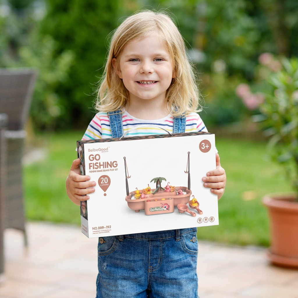 Buntes Angelspiel für Kinder: Motorik- & Lernspiel. Ideales Wasserspielzeug für Outdoor- & Familienspaß im Sommer.