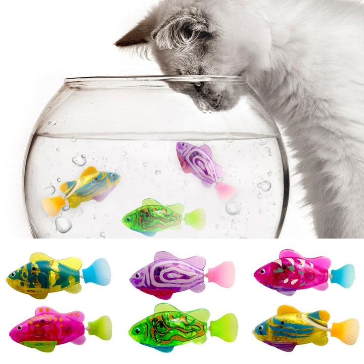 Interaktives AquaPurr Fisch-Spielset für Katzen, fördert Bewegung und Wasserspaß.
