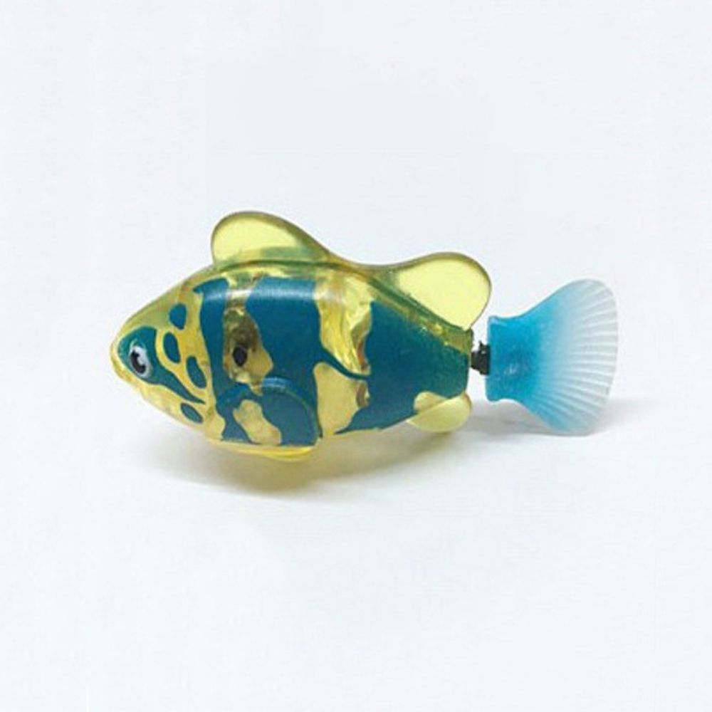 Glänzender, interaktiver AquaPurr Fisch als Wasserspielzeug fesselt die Aufmerksamkeit der Katze.