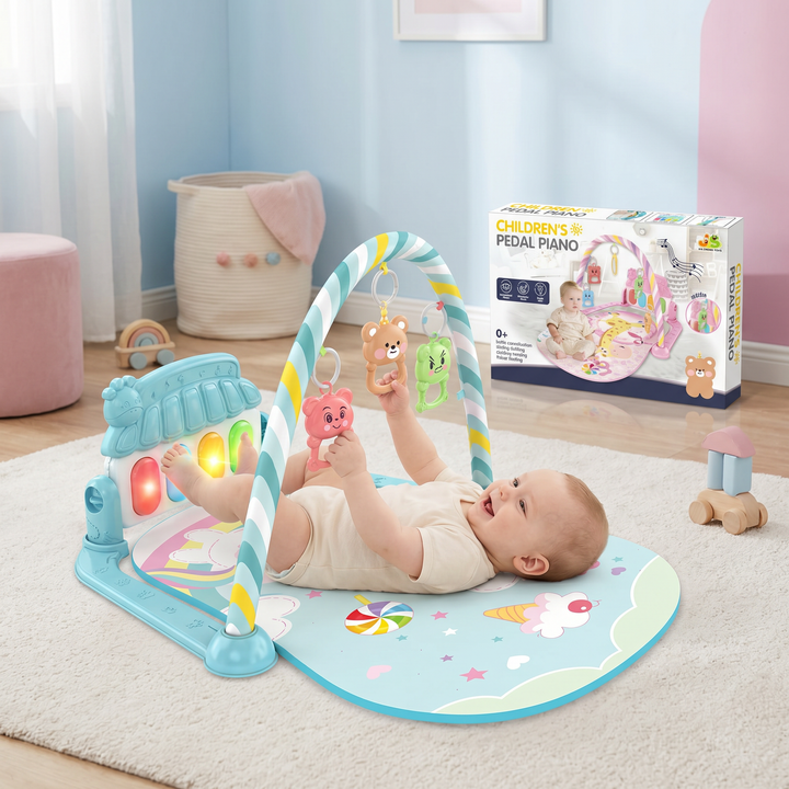 Interaktives Baby-Pedal-Piano fördert Motorik, Sensorik & Koordination bei Kleinkindern. Musikalisches Lernspielzeug.