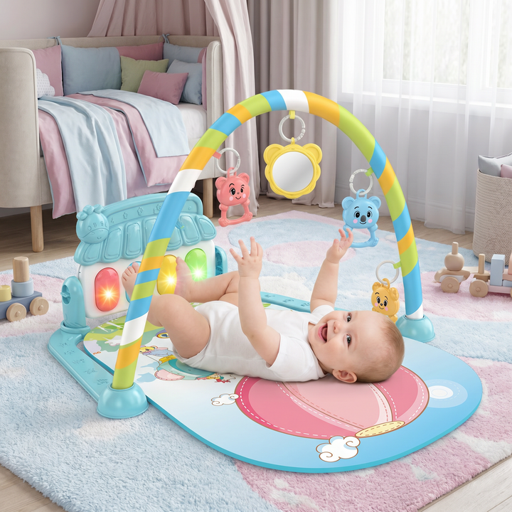 Interaktives Sensorik-Spielzeug: Pedal-Piano für Babys, das die Hand-Fuß-Koordination & Motorik stärkt.