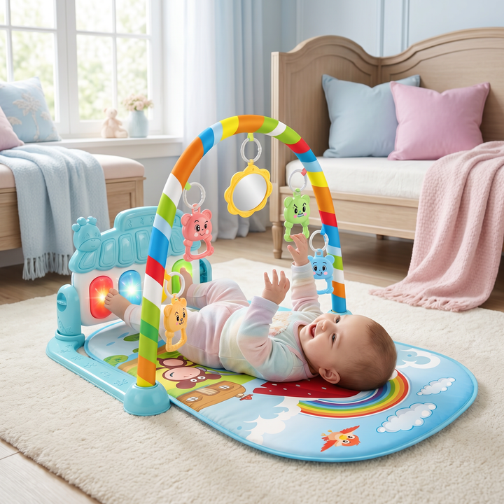 Musikspielzeug für Babys: Buntes Pedal-Piano, ideal für die Entwicklung von Sensorik, Motorik & Rhythmusgefühl.