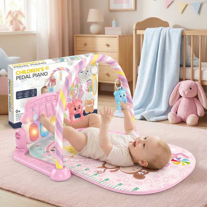 Sensorik- & Motorik-Pedal-Piano: Lebendiges Lernspielzeug, das Babys spielerisch musikalisch fördert.