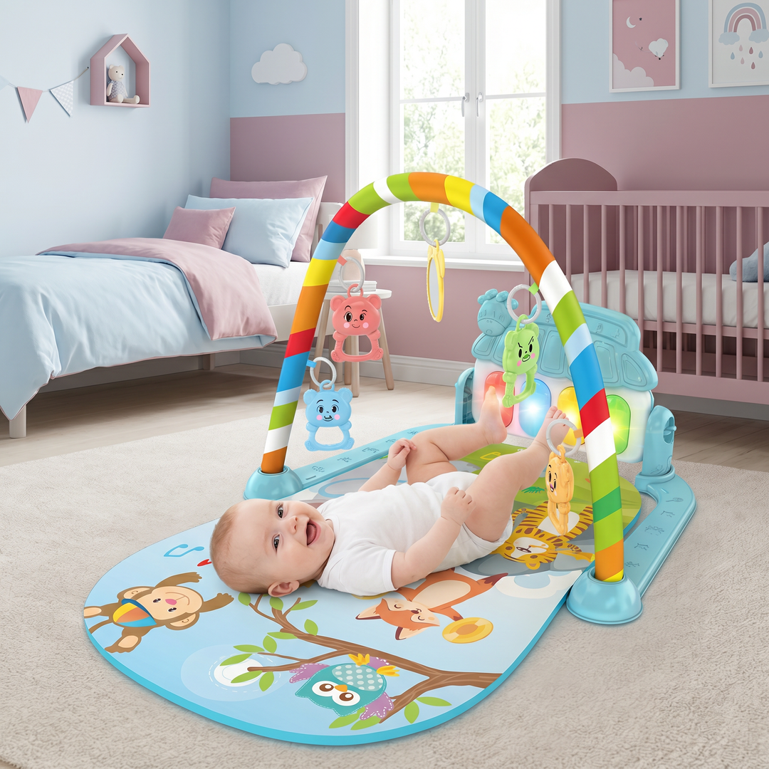 Baby-Geschenk: Interaktives Pedal-Piano für frühkindliche Entwicklung. Fördert Motorik, Sensorik & Hörsinn.