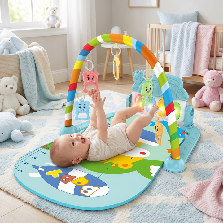 Kleinkind-Pedal-Piano: Robustes Babyspielzeug zur Koordination, Motorik & Sensorik. Lernspielzeug mit Musik.