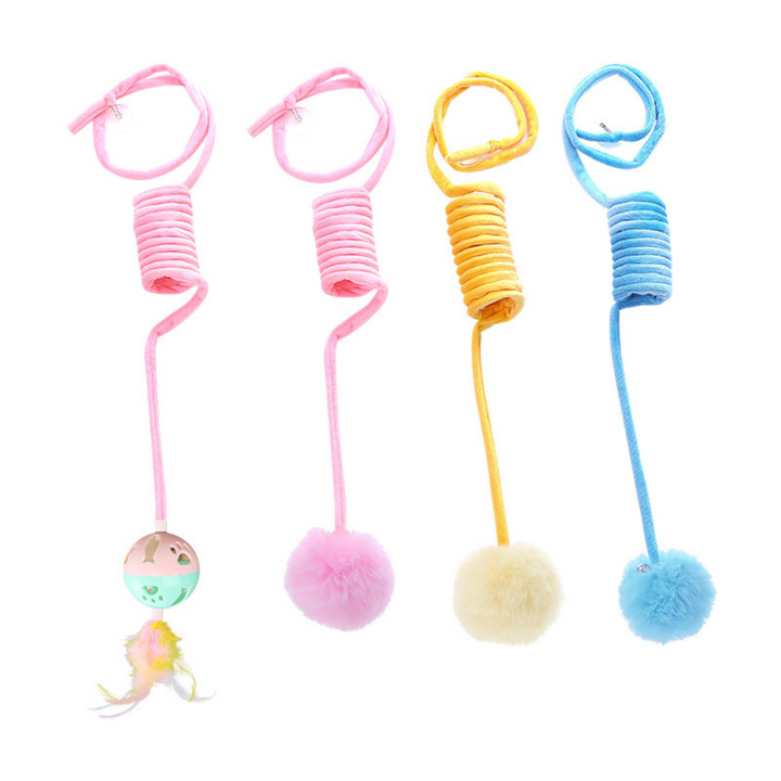 Hängendes Gummizug Katzenspielzeug, perfekt für Springen und Fangen der Katze.