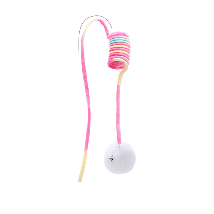Elastisches Spielzeug für Katzen mit Gummizug, ideal für interaktive Spielstunden.