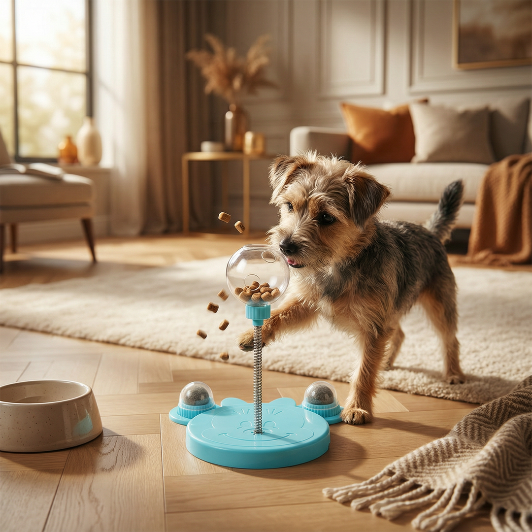 Interaktives Hunde-Leckerli-Spielzeug: Robuster Futterspender für Welpen & ausgewachsene Hunde, fördert Beschäftigung.
