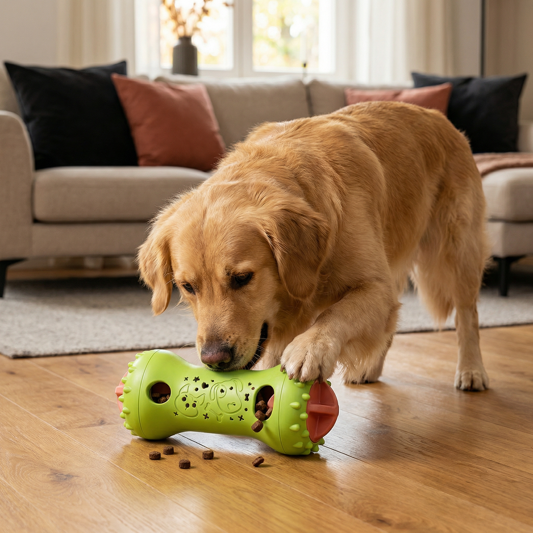 Welpenspielzeug & Kauspielzeug für junge Hunde: Slow Feeder & Zahnpflege in einem.