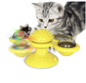 Katzen Windmühlen Kratz- und Spielstation TwirlPaws, langlebiges TPR Spielzeug.