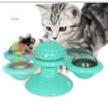 Robustes TPR Katzenspielzeug Windmühle TwirlPaws, interaktive Kratzstation für Haustiere.