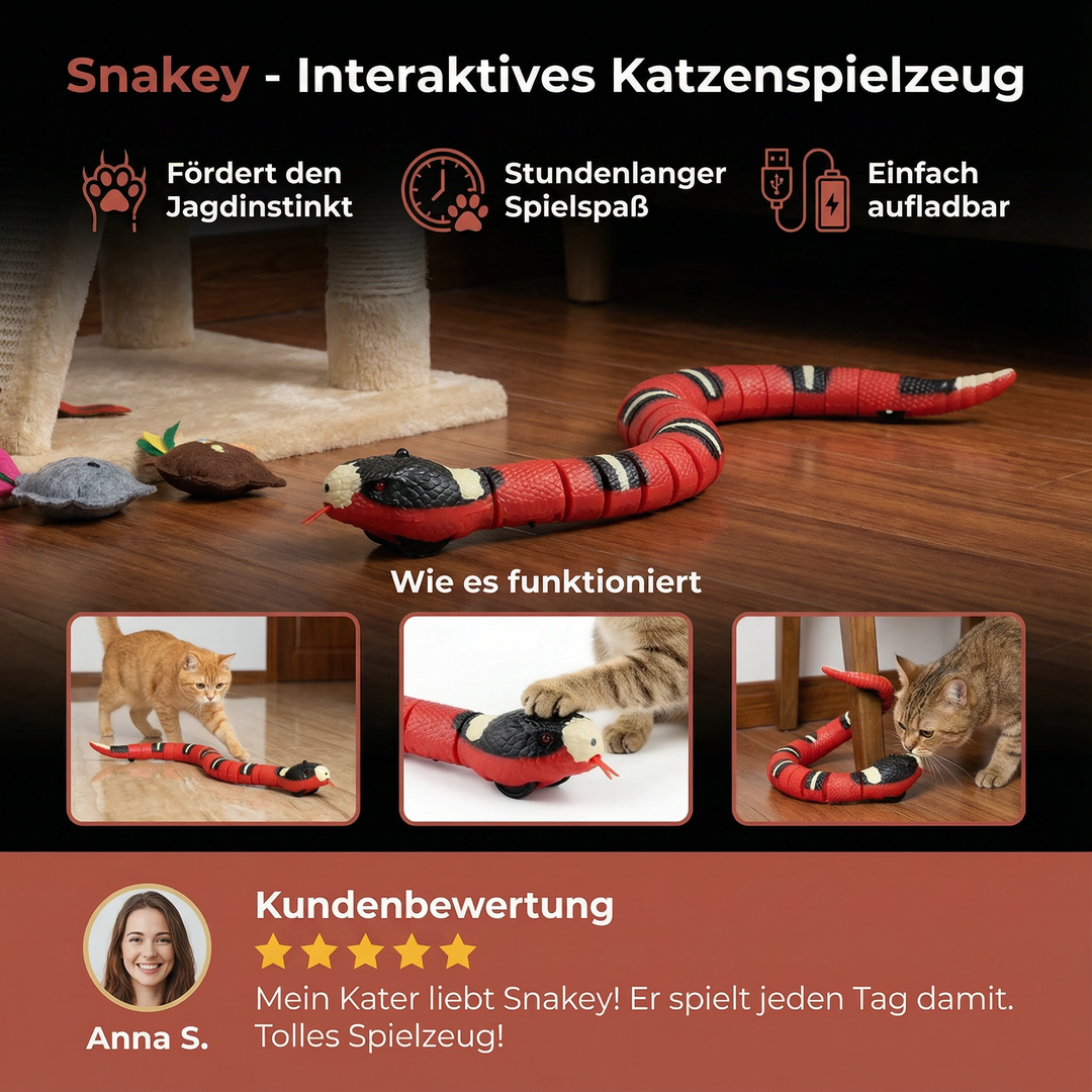 Spannendes interaktives Katzenspielzeug zur Aktivierung. Fördert den Jagdinstinkt & Bewegung bei Ihrer Katze.