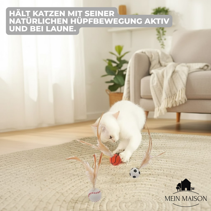 Dynamisches Jagdspielzeug für Katzen, fördert Aktivität und stundenlangen Spielspaß.