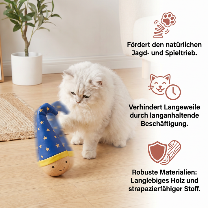 Langlebiges Feder-Katzenspielzeug gegen Langeweile, hält Ihre Katze interaktiv beschäftigt und fit.