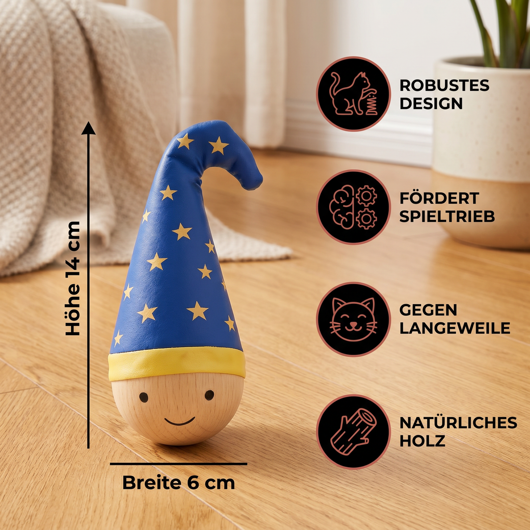 Hochwertiges Haustierbedarf: robustes, interaktives Katzenspielzeug mit Feder für mentale Stimulation.