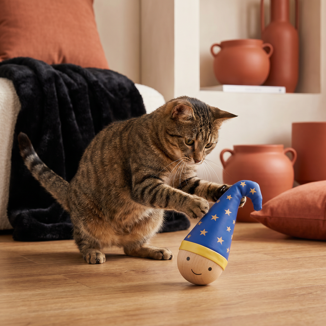 Das Feder-Katzenspielzeug fördert den natürlichen Jagdinstinkt und die Bewegung Ihrer Katze für gute Gesundheit.