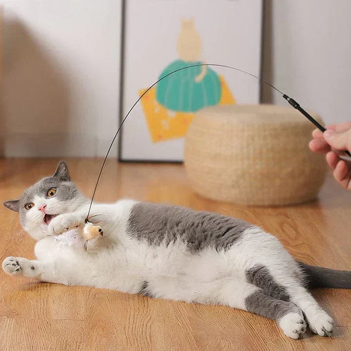 FlutterVriend interaktives Vogelspielzeug für Katzen, fördert Jagdinstinkt und Spieltrieb bei Haustieren.