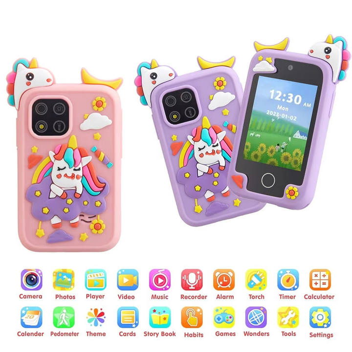 Hochwertiges interaktives Kinder Smartphone, ein sicheres und pädagogisches Lernspielzeug für Kinder.