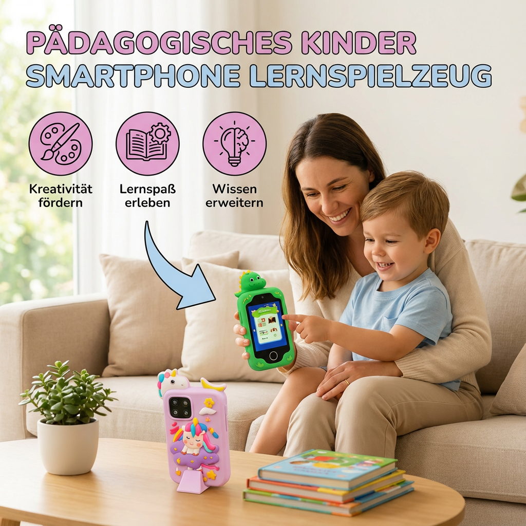 Realistisches Kindertelefon Lernspielzeug, ein interaktives Smartphone für Kleinkinder zur frühen Bildung.