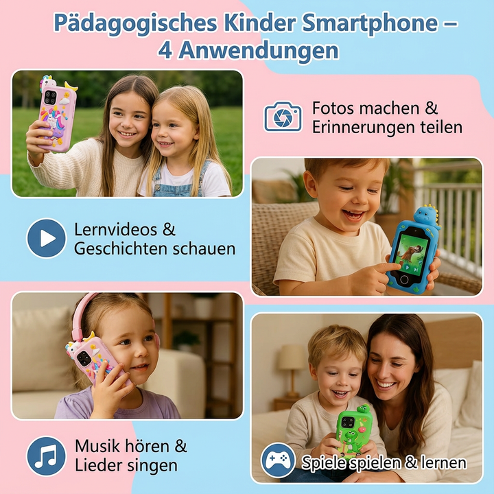 Pädagogisches interaktives Kinder Smartphone Spielzeug, tolles Geschenk für Kleinkinder und Babys.