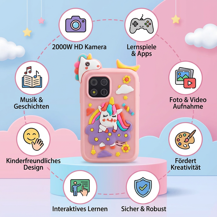 BPA-freies interaktives Kinder Smartphone, sicheres pädagogisches Lernspielzeug für Babys & Kleinkinder.