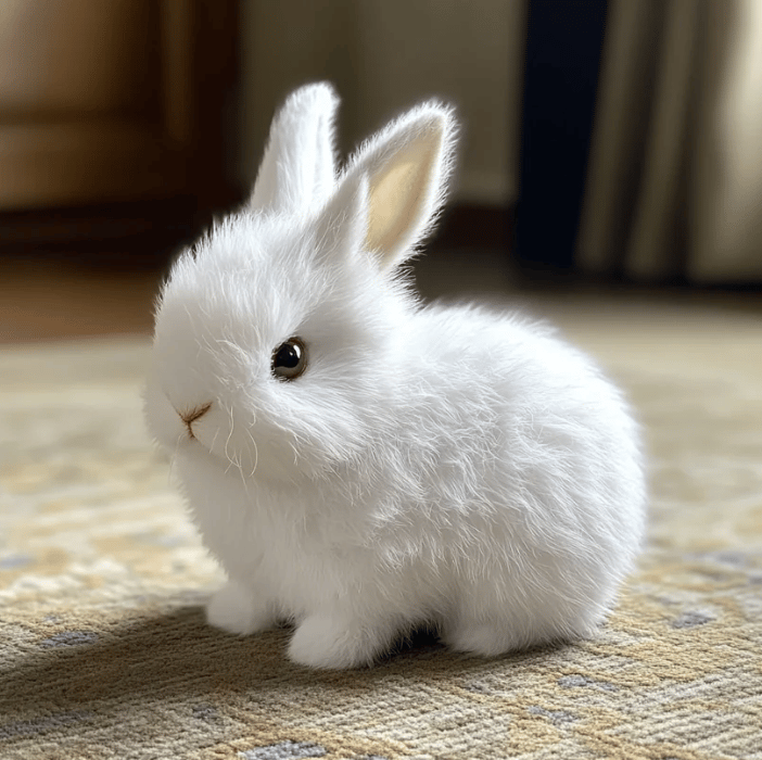 Interaktives KuschelHasi Plüschtier für Kinder, ein weicher, batteriebetriebener Plüschhase als lebendiger Freund.