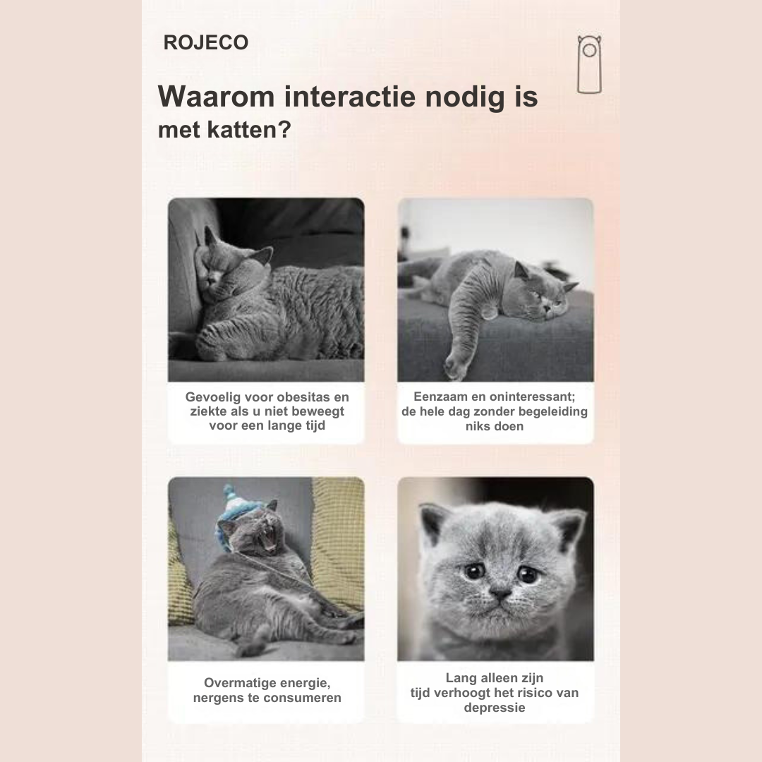 Das LaserPaw interaktive Katzenspielzeug mit verschiedenen Modi und 360°-Rotation für Katzen.