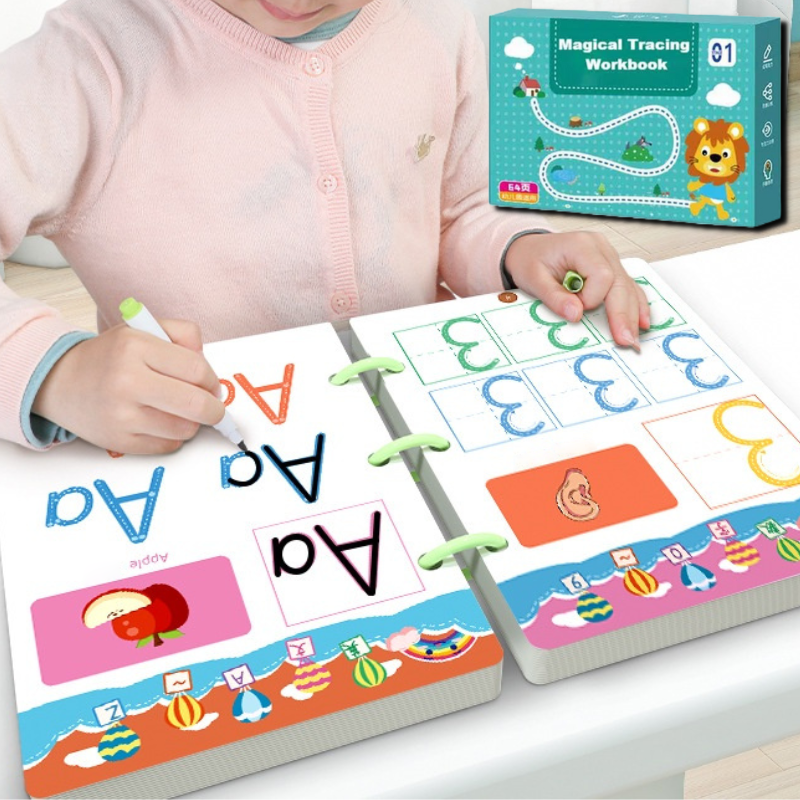 Lernheft für Kinder: Buchstaben und Zahlen spielerisch schreiben lernen. Ideal für Vorschule & Grundschule.