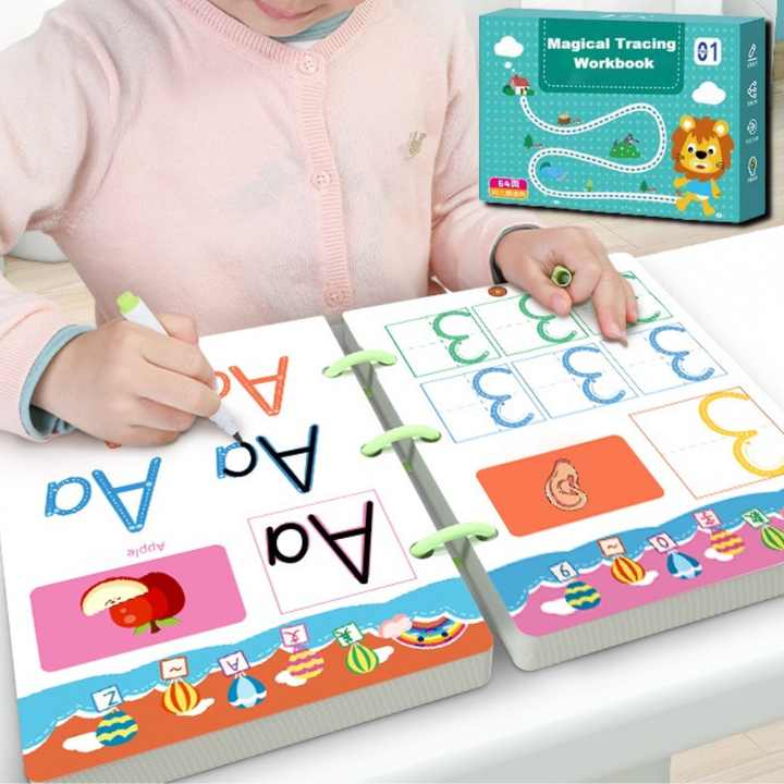 Lernheft für Kinder: Buchstaben und Zahlen spielerisch schreiben lernen. Ideal für Vorschule & Grundschule.